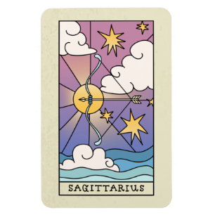 Sagittarius Zodiac Sign Abstract Art  Magneet