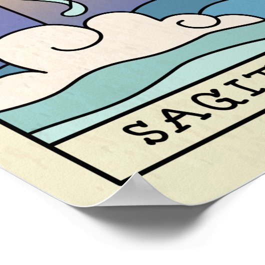 Sagittarius Zodiac Sign Abstract Art Poster (Hoek)