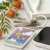 Sagittarius Zodiac Sign Abstract Art Sleutelhanger (Voorkant Rechts)