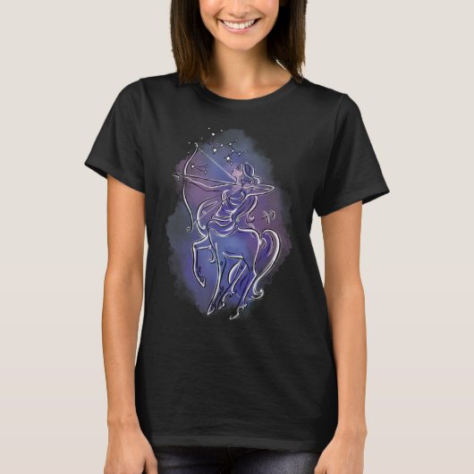 Sagittarius Zodiac Sign Artwork Sagittarius Birth T-shirt (Voorkant)