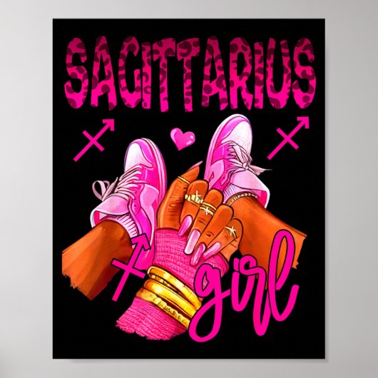 Sagittarius Zodiac Sign Birthday Queens Horoscope  Poster (Voorkant)