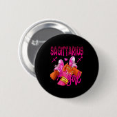 Sagittarius Zodiac Sign Birthday Queens Horoscope Ronde Button 5,7 Cm (Voorkant /achterkant)