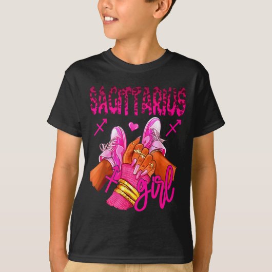 Sagittarius Zodiac Sign Birthday Queens Horoscope  T-shirt (Voorkant)