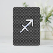 Sagittarius Zodiac Sign Black Carbon Fiber Print (Staand voorkant)