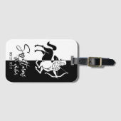 Sagittarius Zodiac Sign Black & White Bagagelabel (Voorkant (horizontaal))