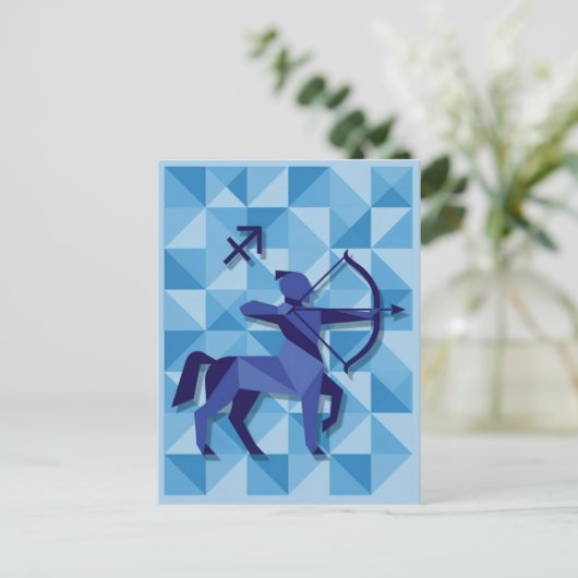 Sagittarius Zodiac Sign Briefkaart (Staand voorkant)