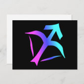 Sagittarius Zodiac Sign Briefkaart (Voorkant / Achterkant)
