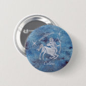 Sagittarius Zodiac Sign Button (Voorkant /achterkant)