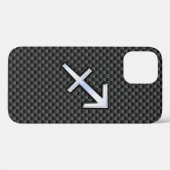 Sagittarius Zodiac Sign Carbon Style Case-Mate iPhone Case (Achterkant (horizontaal))