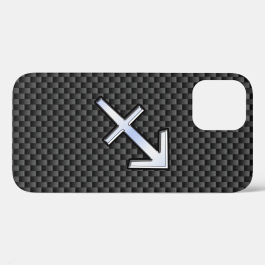 Sagittarius Zodiac Sign Carbon Style Case-Mate iPhone Case (Achterkant (horizontaal))