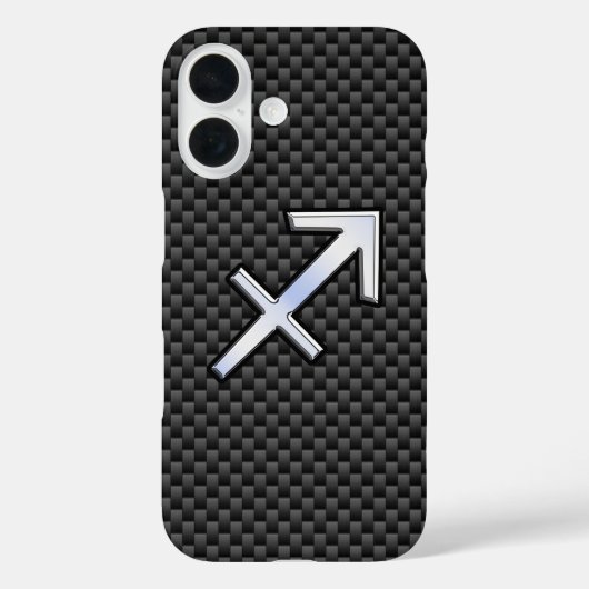 Sagittarius Zodiac Sign Carbon Style Case-Mate iPhone Case (Achterkant)