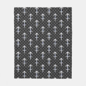 Sagittarius Zodiac Sign Carbon Style Fleece Deken (Voorkant)