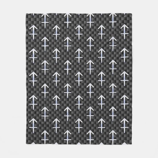 Sagittarius Zodiac Sign Carbon Style Fleece Deken (Voorkant)