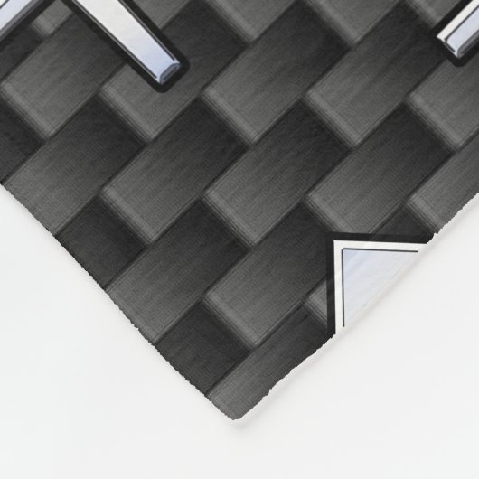 Sagittarius Zodiac Sign Carbon Style Fleece Deken (Hoek)