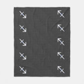 Sagittarius Zodiac Sign Carbon Style Fleece Deken (Voorkant)