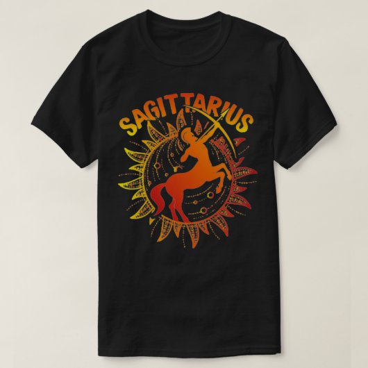 Sagittarius Zodiac Sign Design T-shirt (Design voorkant)
