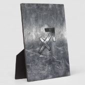Sagittarius Zodiac Sign Distress Steel Fotoplaat (Zijkant)