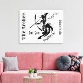 Sagittarius Zodiac Sign en Symbool Canvas Afdruk (Insitu (Woonkamer))