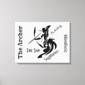 Sagittarius Zodiac Sign en Symbool Canvas Afdruk (Voorkant)