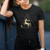 Sagittarius Zodiac Sign Fire Element in Gold T-shirt