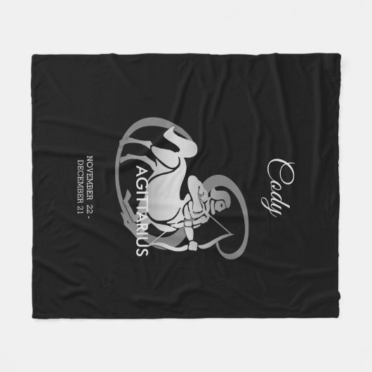 Sagittarius - Zodiac Sign Fleece Deken (Voorkant (Horizontaal))