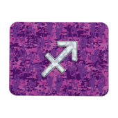 Sagittarius Zodiac Sign Fuchsia Digital Camouflage Magneet (Horizontaal)