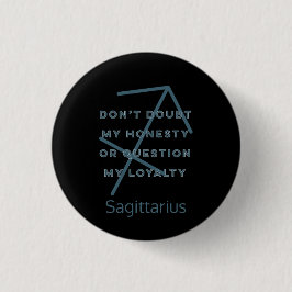 Sagittarius Zodiac Sign Fun Quote Blue Birthday Ronde Button 3,2 Cm