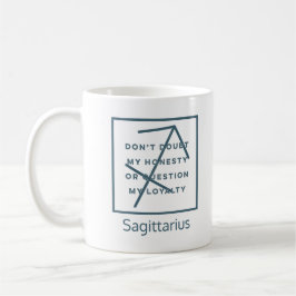 Sagittarius Zodiac Sign Fun Quote Blue Text Koffiemok