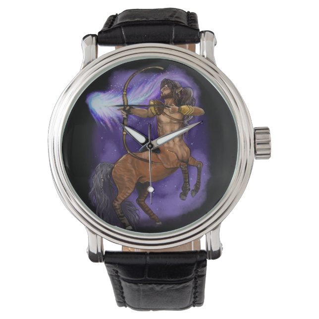 Sagittarius Zodiac Sign Horloge (Voorkant)