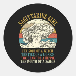Sagittarius Zodiac Sign Horoscope Ronde Sticker