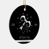 Sagittarius Zodiac Sign Horoscope Symbool Keramisch Ornament (Rechts)