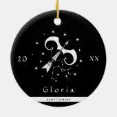 Sagittarius Zodiac Sign Horoscope Symbool Keramisch Ornament (Achterkant)