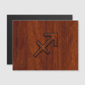 Sagittarius Zodiac Sign in Mahogany Brown Style (Voorkant / Achterkant)