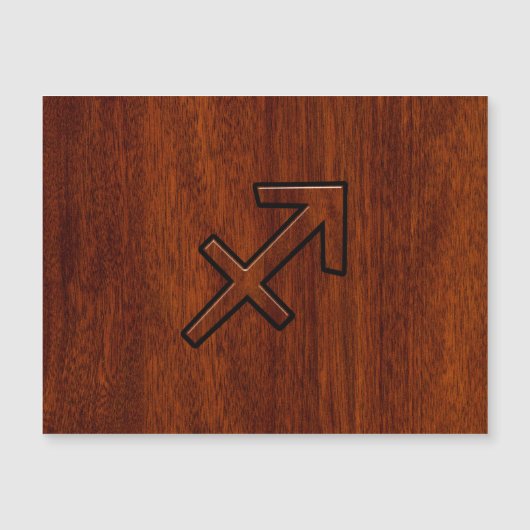 Sagittarius Zodiac Sign in Mahogany Brown Style (Voorkant)