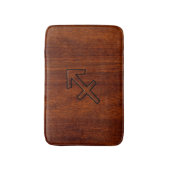 Sagittarius Zodiac Sign in Mahogany Brown Style Badmat (Voorkant Verticaal)