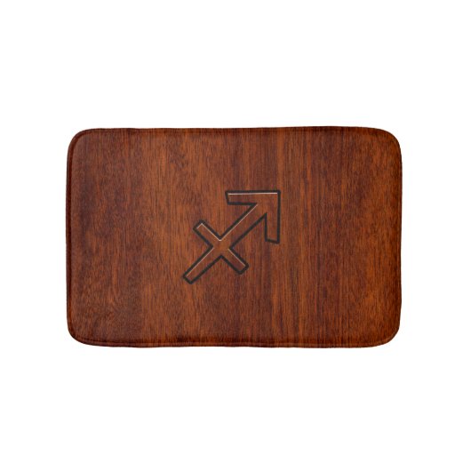 Sagittarius Zodiac Sign in Mahogany Brown Style Badmat (Voorkant)