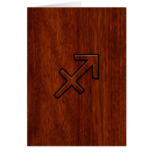 Sagittarius Zodiac Sign in Mahogany Style (Voorkant)