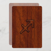 Sagittarius Zodiac Sign in Mahogany Style (Voorkant / Achterkant)