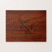 Sagittarius Zodiac Sign in Mahogany Style Legpuzzel (Horizontaal)