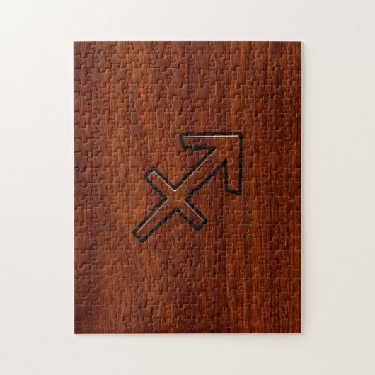 Sagittarius Zodiac Sign in Mahogany Style Legpuzzel (Verticaal)