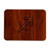 Sagittarius Zodiac Sign in Mahogany Style Magneet (Horizontaal)