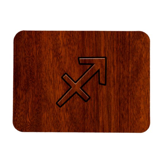 Sagittarius Zodiac Sign in Mahogany Style Magneet (Horizontaal)