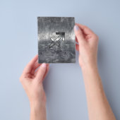 Sagittarius Zodiac Sign in Silver Steel look Flyer (Hand)