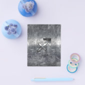 Sagittarius Zodiac Sign in Silver Steel look Flyer (Enkel)