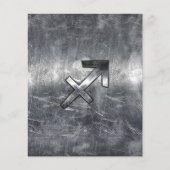Sagittarius Zodiac Sign in Silver Steel look Flyer (Voorkant)
