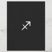 Sagittarius Zodiac Sign on Black Snake Skin Decor (Voorkant)