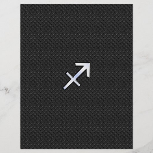 Sagittarius Zodiac Sign on Black Snake Skin Decor (Voorkant)