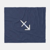 Sagittarius Zodiac Sign on Blue Carbon Fiber Print Fleece Deken (Voorkant (Horizontaal))
