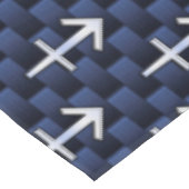 Sagittarius Zodiac Sign on Blue Carbon Fiber Print Tafelkleed (Gekanteld)