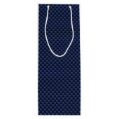 Sagittarius Zodiac Sign on Blue Carbon Fiber Print Wijn Cadeautas (Achterkant)